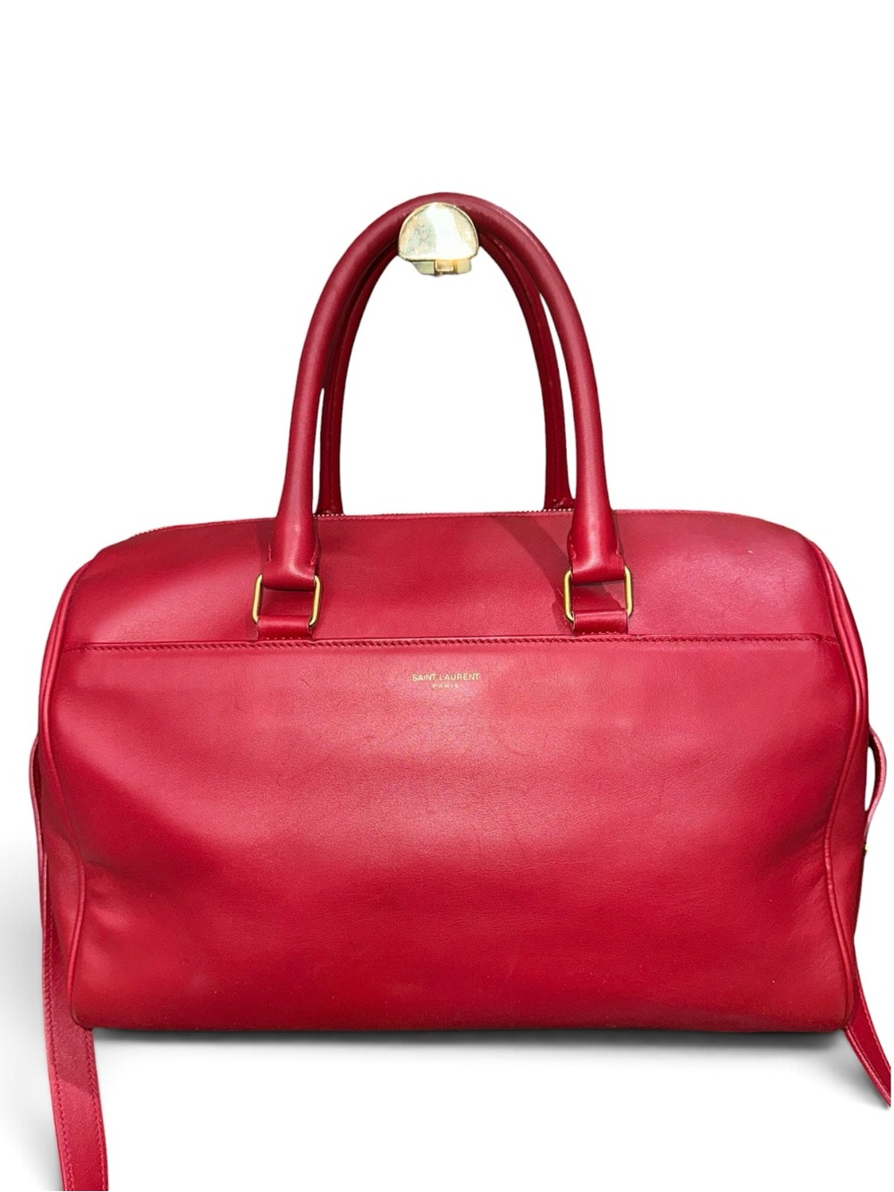 Saint Laurent Classic Duffle 6 Red Leather Crossbody Bag